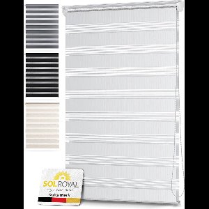 Sol Royal DL2 – Rolgordijn Lichtdoorlatend 90x150 cm Wit – Duo Rolgordijn zonder Boren – Klembevestiging