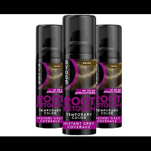 SYOSS Root Retouch Uitgroeispray - Middenbruin - Haarverf - Haarspray - Dagelijk Gebruik - Gerichte Toepassing - Lichtbruine Tot Donkerbruine Haarkleuren -Voordeelverpakking - 3x120ml
