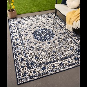 Vintage buitenkleed - Flip Agnes donkerblauw 160x220 cm