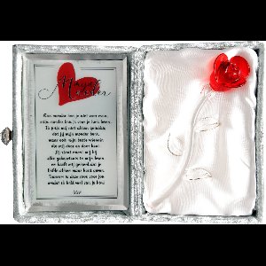 Kristallen Roos met gedicht Mijn Moeder -Voor mijn Liefste- kado voor Moeder - New Dutch® - Moederdag tip