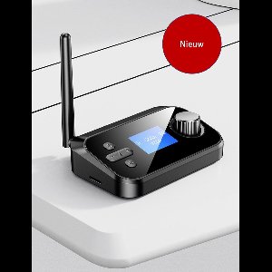 Bluetoolz® | BT-C41 CE | 3 in 1 Multifunctionele Bluetooth zender - ontvanger met Bluetooth 5.0 | 10m bereik | USB-C voeding | Overzichtelijk display | AUX/COAXIALE/OPTISCH | eenvoudige bediening | MP3 - koppelt rechtstreeks met BT hoorapparaten