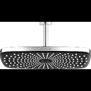 EcoRain© 30% Waterbesparende Regendouchekop Melvin 30 CM met Plafond Douchearm - Hoge Druk - Universele Aansluiting - Anti-kalk Douchekop - 2 jaar garantie - Chroom