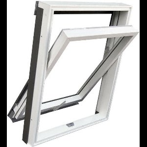 TimLux PRO dakraam, PVC, wit M6R 78x112, Incl. gootstuk