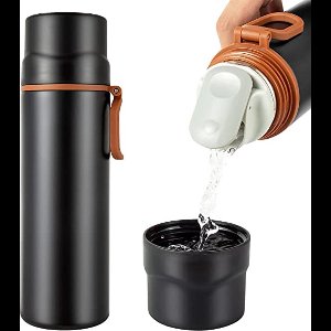 thermosbeker - Koffiemok \roestvrij staal, dubbelwandig, geïsoleerd, lekvrij, reisbeker met deksel, koffie-to-go beker / thermos cup - Coffee mug /warme en koude dranken 450ml