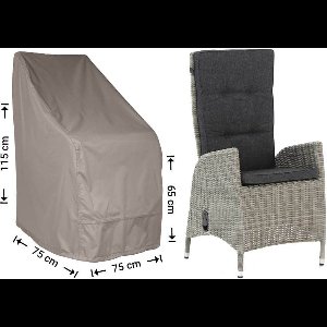 Raffles Covers Tuinstoelhoes - 75 x 75 H: 115 cm - RADJC75 - Waterdicht - Ademend - UV-bestendig - Elastisch rijgkoord - Beschermhoes tuinmeubelen