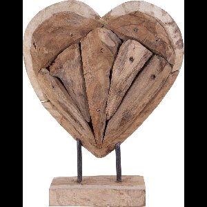 House Nordic Almada Hart - Decoratiehart in teak.