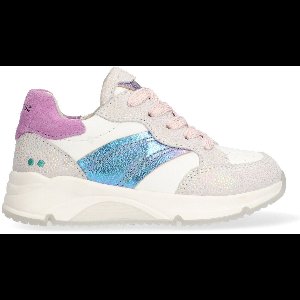 BunniesJR 225462-998 Meisjes Lage Sneakers - Multicolor - Leer - Veters