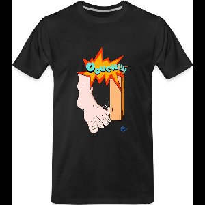 Men T-Shirt ''Ouch!!!'' Black Size S