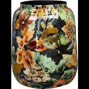 TS Collection - Bloempot hoog Berry blue - 21x24 - Metaal & Epoxy - Exclusieve woonitems voor binnen - Handgemaakt - Unieke print - Designed by Lammie