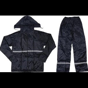 Regenpak Large- Zwart - Inclusief Broek & Jas capuchon- Lichtgewicht Regenkleding voor Fietsen, Wandelen