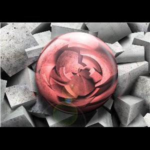 Fotobehangkoning - Behang - Vliesbehang - Fotobehang - Stone rose - 150 x 105 cm