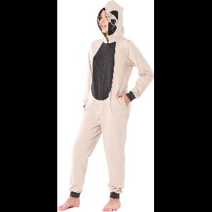 Ladeheid Meisjes Overal slapen Pyjama - met Capuchon - Lange mouwen - Lange broek - Katoen - LA-LA40-233-PJ - Beige Mop - 170