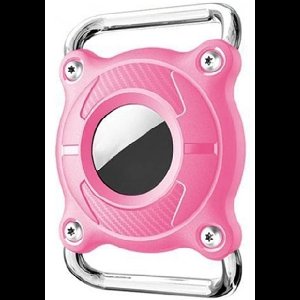 BlueTime - Taghouder voor Halsband - Exclusief Tag - Honden GPS tracker - Anti-kras en Waterbestendig - Beschermhoes - Geschikt voor Tag - Roze