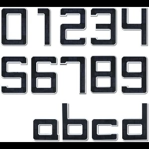 Solar LED-huisnummerverlichting incl. verwisselbare accu Nummer 6 IP44 3000K 6lm Zwart