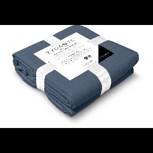 Zydante® Dekbedovertrekset Mousseline Micro 200x220 - Petrol - met 2 Kussenslopen