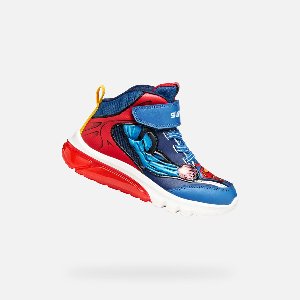 GEOX CIBERDRON JONGENS - BLAUW/ROOD - Maat 33