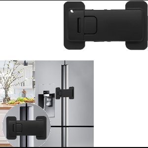 Franse koelkastsloten - Veiligheidsslot - Baby Slot - Kinder Beveiliging - Lade beveiliging - Kinderslot - Zelfklevend kinderslot - kinderslotkastsloten - babyveilige koelkastsloten - kastslot met lijm - zonder gereedschap en boren - Matzwarte