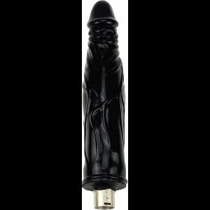 Zwarte Dildo 17 CM met 3XLR Connector voor Auxfun Basic Seksmachine