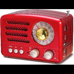 Beroli - PRUNUS J-160 Transistor AM FM Radio, Kleine draagbare Retro Radio met Bluetooth, Oplaadbare Batterij, TF card AUX USB MP3-speler