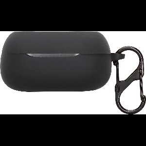 Somstyle Hoesje met Clip Geschikt voor JBL Live Flex 3, Live Buds 3 & Live Beam 3 - Siliconen Case Cover voor Draadloze Oordopjes - Zwart