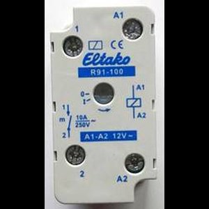 Eltako R91-100-12VAC Schakelrelais Nominale spanning: 12 V Schakelstroom (max.): 8 A 1x NO 1 stuk(s)