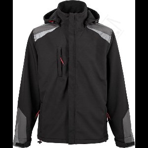 4WORK Valencia Zwart Softhshell Jas Heren