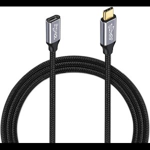 NÖRDIC USBC-N1143 - 1.5m Supersnelle Usb-c verlengkabel - 5Gb/s - 60W Power Delivery - 4K60Hz - Zwart