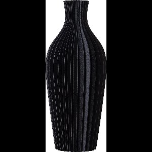 Slimprint Vaas DAISY, Mat Zwart, L16,5 x B14,4 x H40 cm Ovale Vaas voor Droogbloemen, Gerecycled Biokunststof