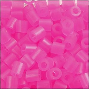 Strijkkralen - Nabbi Kralen - Kralen Voor Onderplaten En Sieraden - Roze Neon (32257) - Medium - Afm 5x5mm - Gatgrootte 2,5 mm - 6000 stuks - Incl. Gift