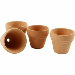 Bloempot - Kleine Decoratieve Bloempotjes - Mini Bloempotten - Keramische Plantenpotjes - Voor Binnen en Buiten - H: 3,1cm - Diameter 3,4cm - Set van 48 Stuks - Kartonnen Verpakking