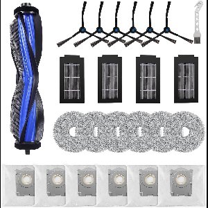 Accessoires Geschikt voor Ecovacs Deebot T50 Pro Omni / T50 Omni / T50 Max /T50 Pro stofzuiger, reserveonderdelen, accessoireset 1 hoofdborstel, 4 filters, 6 reinigingsdoeken, 6 stofzakken, 6