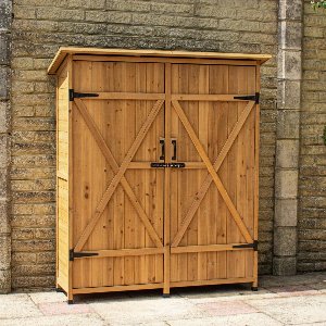 BPS Deluxe Houten Pentschuur – Vooraf Geïnstalleerde Dakbekleding – Hoogwaardige Constructie van Vurenhout – Snel en Eenvoudig te Monteren