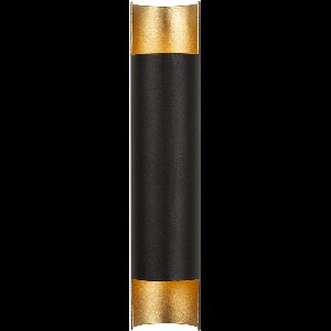 Atmooz Stella Wandlamp – H37 x 10 x 8 cm – Zwart met gouden binnenzijde – Metaal – G9 fitting – Up en down licht – Luxe wandlamp voor woonkamer of hal