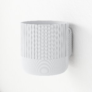 Fleuriek - Bloempot voor aan de muur Wit - Japandi hangpot binnen voor plantenwand, Decoratieve plantenhangers - Kunststof plantenpot voor aan de wand - D12 cm