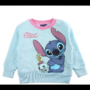 Stitch - Disney - Lilo- meisjessweater - Turquoise - sweater - Maat 116 cm / 6 jaar.
