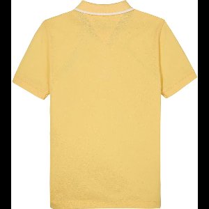 Tommy Hilfiger Flag Regular Fit Korte Mouw Poloshirt Geel 8 Years Jongens