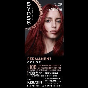SYOSS Permanent Coloration 5-29 - Haarverf - Permanente Haarkleuring - Intens Rood – Grijsdekking – Vermindert Haarbreuk - 1 Stuk