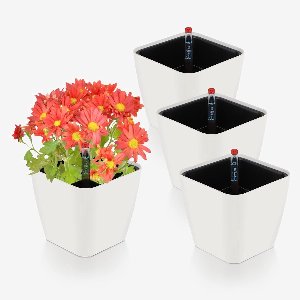 Stunq® Zelfwatergevende Plantenpotten met Waterniveau Indicator in Elegant Design voor Thuis en Kantoor