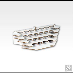 HobbyZone S1NB Corner Paint Stand – Hoek-verfrek voor modelbouw – 22 vakjes Ø 36 mm – hout
