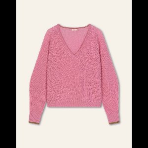 Oilily - Kelda knitted v-neck pullover - Roze - XXL