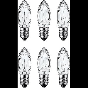 DEGG® Kerstlampjes E10 – 6 Stuks – 8V 3W – Geschikt voor 30-lamps kerstverlichting – Dimbaar – Voor Binnen