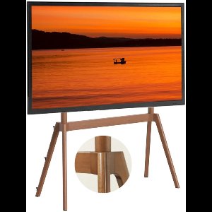 TV Standaard Hout Scandinavisch | Vierpoot | Kleur: Zwart Walnoot