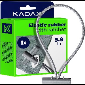 KADAX Dekzeilhouder, weerbestendige zeilspanner, zeilrubber, expanderlussen, spanrubbers voor tenten, zeilen, trampolines, caravans (grijs/15 cm/vergrendelingen/1 stuk)