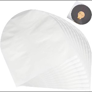 Grammofoonplatenhoezen - LP - Antistatisch - Transparant - Vinyl - Binnenhoesjes - Opslag - CD's - Wit - 100 stuks - 30,5 cm - Geschikt voor LP grammofoonplaten