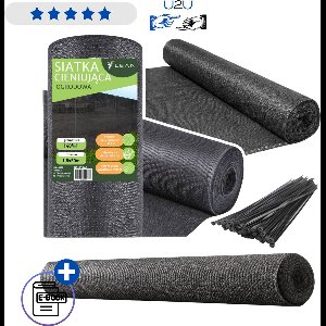 Schaduwdoek afschermnet 1,5x50 m grijs privacydoek voor hek balkon en terras, 90% zonwering van UV-bestendig polyethyleen 140 g/m², windbrekend zichtdicht tuinnet met 60 bevestigingsclips eenvoudig te monteren voor tuin bouwplaats kas extra Met Ebook