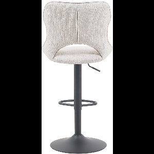 Barstoel 'Mori' Stof Ote Share Beige - H 100-121 cm x B 51 x D 53 cm - Set van 2