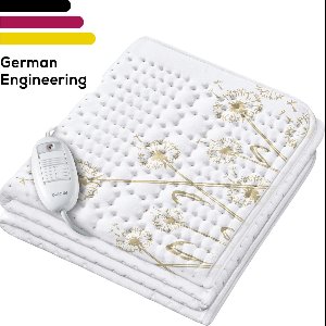 Beurer Elektrische onderdeken 1 persoons - Elektrische deken 150x80cm - Onderdeken - Snelle opwarming - BSS (Beurer Safety System) - Fleece/Katoen - Wit