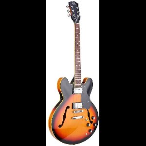 SX SEL6/VS archtop gitaar – 2 humbuckers, esdoorn body, Vintage Sunburst + gigbag