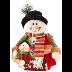 Gigicial Kerstsneeuwpop - Kerstmutsen - Mooie En Duurzame Bureaudecoratie Voor Hergebruik - 1 Stuks - Geschikt Voor Thuis/Feest/Rood