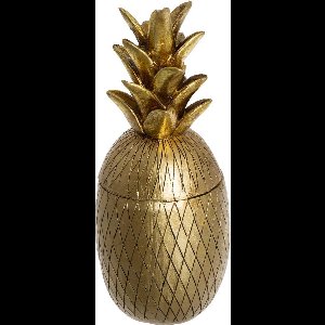 Deco Opbergpot Ananas - Goud - H24